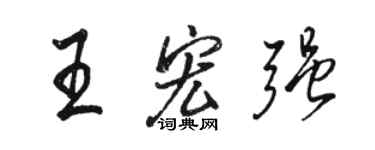 駱恆光王宏強行書個性簽名怎么寫