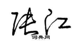 曾慶福張江草書個性簽名怎么寫