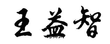 胡問遂王益智行書個性簽名怎么寫