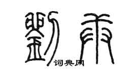 陳墨劉庚篆書個性簽名怎么寫