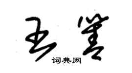 朱錫榮王箐草書個性簽名怎么寫