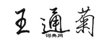 駱恆光王通菊行書個性簽名怎么寫