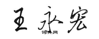 駱恆光王永宏行書個性簽名怎么寫