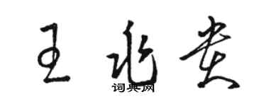 駱恆光王兆貴草書個性簽名怎么寫
