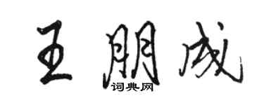 駱恆光王朋成行書個性簽名怎么寫