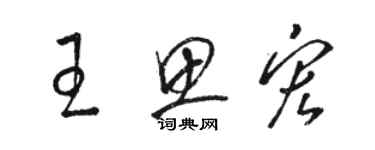 駱恆光王思宏草書個性簽名怎么寫