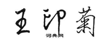 駱恆光王印菊行書個性簽名怎么寫