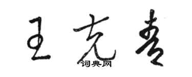 駱恆光王克青草書個性簽名怎么寫