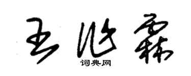 朱錫榮王作霖草書個性簽名怎么寫