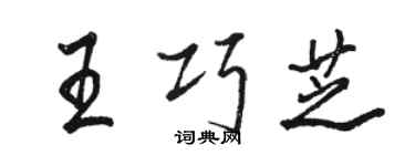 駱恆光王巧芝行書個性簽名怎么寫