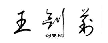 梁錦英王劍莉草書個性簽名怎么寫