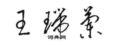 駱恆光王瑞蘭草書個性簽名怎么寫