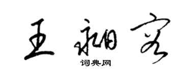 梁錦英王昶容草書個性簽名怎么寫