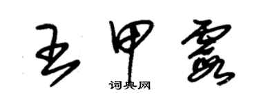 朱錫榮王甲霞草書個性簽名怎么寫