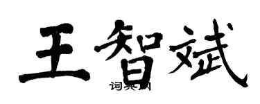 翁闓運王智斌楷書個性簽名怎么寫
