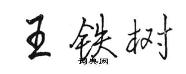 駱恆光王鐵樹行書個性簽名怎么寫