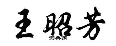 胡問遂王昭芳行書個性簽名怎么寫