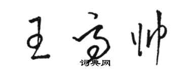 駱恆光王高帥草書個性簽名怎么寫