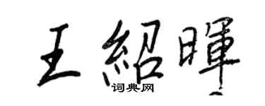 王正良王紹暉行書個性簽名怎么寫