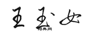 駱恆光王玉女行書個性簽名怎么寫
