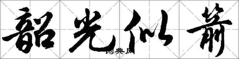 胡問遂韶光似箭行書怎么寫