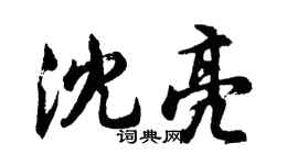胡問遂沈亮行書個性簽名怎么寫