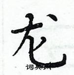 周炳元寫的硬筆楷書龍