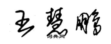 朱錫榮王慧鵬草書個性簽名怎么寫