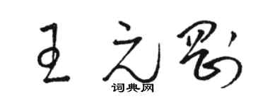 駱恆光王元剛草書個性簽名怎么寫
