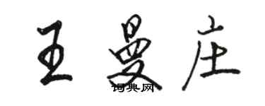 駱恆光王曼莊行書個性簽名怎么寫