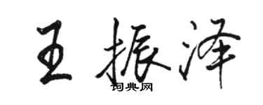 駱恆光王振澤行書個性簽名怎么寫