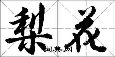 胡問遂梨花行書怎么寫