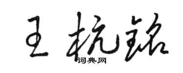 駱恆光王杭銘草書個性簽名怎么寫