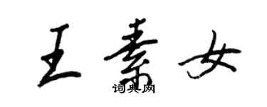 王正良王素女行書個性簽名怎么寫