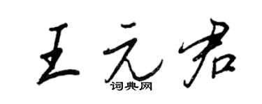 王正良王元君行書個性簽名怎么寫