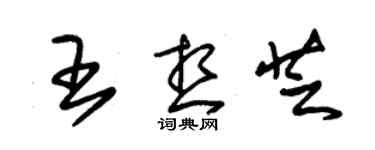 朱錫榮王想芝草書個性簽名怎么寫