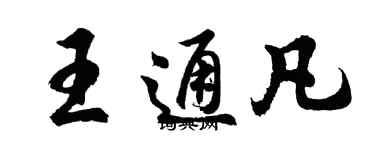 胡問遂王通凡行書個性簽名怎么寫