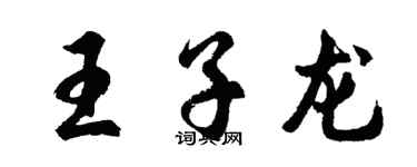 胡問遂王子龍行書個性簽名怎么寫