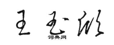 駱恆光王玉欣草書個性簽名怎么寫