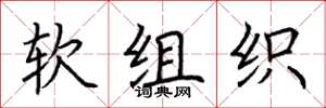荊霄鵬軟組織楷書怎么寫