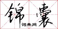 錦囊怎么寫好看