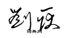 曾慶福劉耿草書個性簽名怎么寫