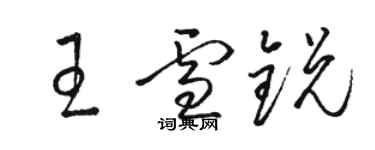 駱恆光王雪銳草書個性簽名怎么寫