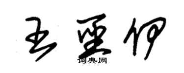 朱錫榮王聖伊草書個性簽名怎么寫