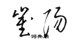 駱恆光崔陽草書個性簽名怎么寫