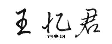 駱恆光王憶君行書個性簽名怎么寫