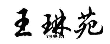 胡問遂王琳苑行書個性簽名怎么寫