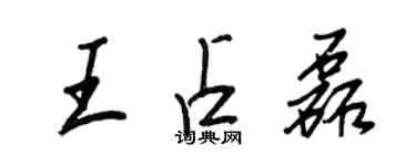 王正良王占磊行書個性簽名怎么寫