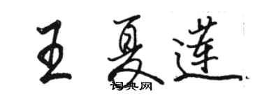 駱恆光王夏蓮行書個性簽名怎么寫