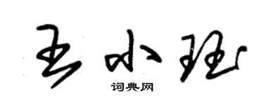 朱錫榮王小珏草書個性簽名怎么寫